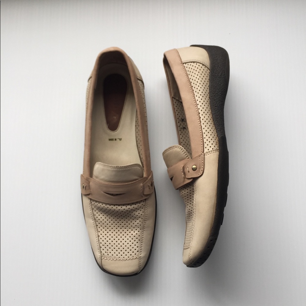 Amalfi Women Loafer 9 M Shoes Tan Nude Italy Flat
